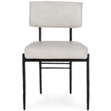 Kester Leather Dining Chair, Off-White, Set of 2-Furniture - Dining-High Fashion Home