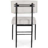 Kester Leather Dining Chair, Off-White, Set of 2-Furniture - Dining-High Fashion Home
