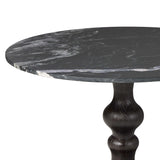 Kestrel Round Dining Table, Black Marble/Dark Anthracite