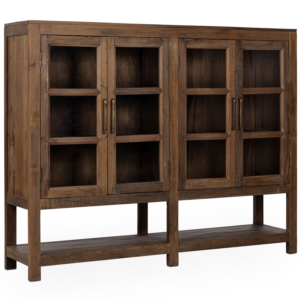 Kharga 4 Door Cabinet, Natural-Furniture - Storage-High Fashion Home