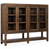 Kharga 4 Door Cabinet, Natural-Furniture - Storage-High Fashion Home