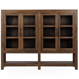 Kharga 4 Door Cabinet, Natural-Furniture - Storage-High Fashion Home