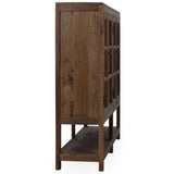 Kharga 4 Door Cabinet, Natural-Furniture - Storage-High Fashion Home