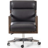Kiano Leather Desk Chair, Bosa Black