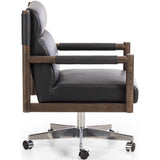 Kiano Leather Desk Chair, Bosa Black