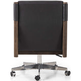 Kiano Leather Desk Chair, Bosa Black