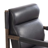 Kiano Leather Desk Chair, Bosa Black