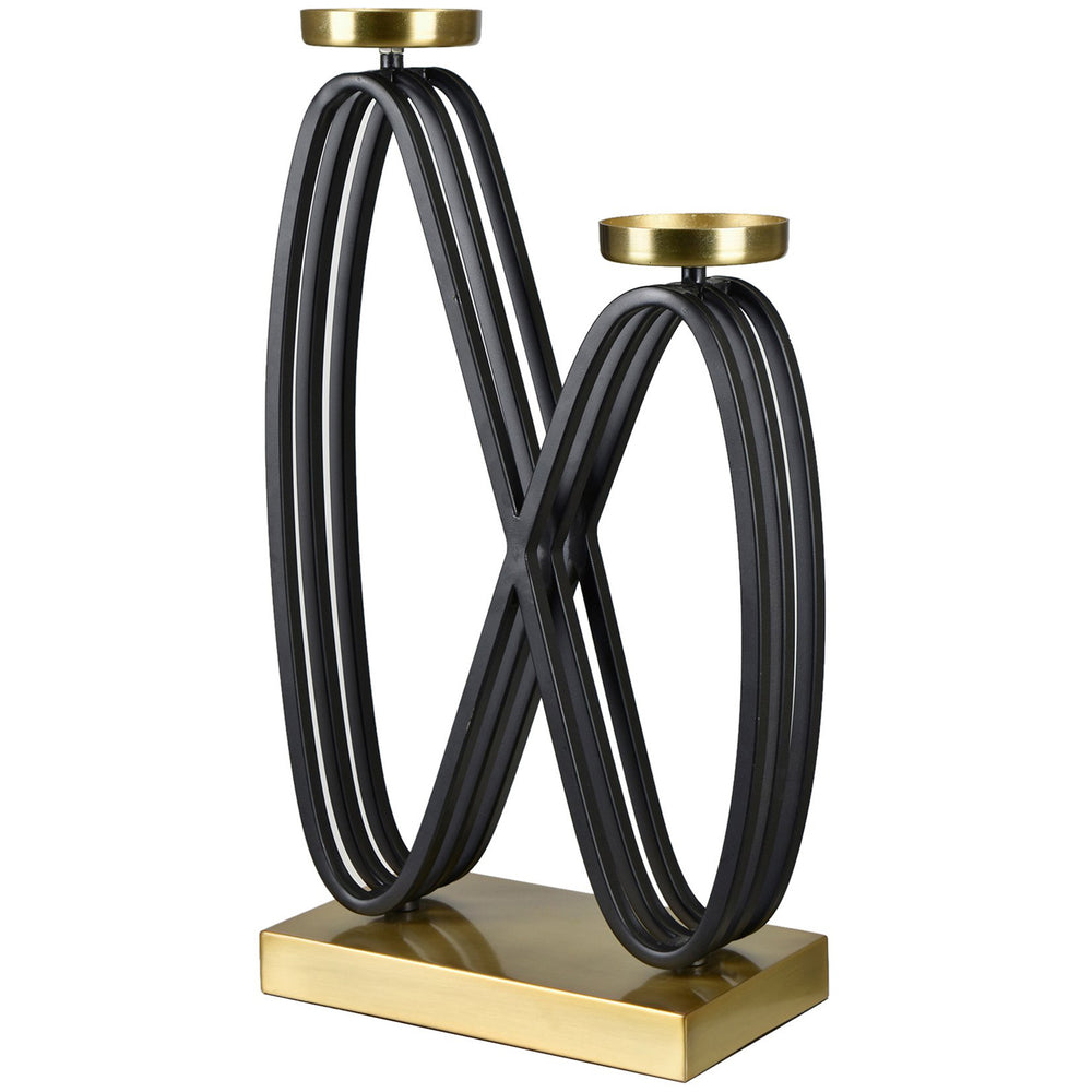 Kidman Candleholder, Black-Accessories-High Fashion Home
