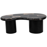 Kidney Coffee Table, Black-Furniture - Accent Tables-High Fashion Home