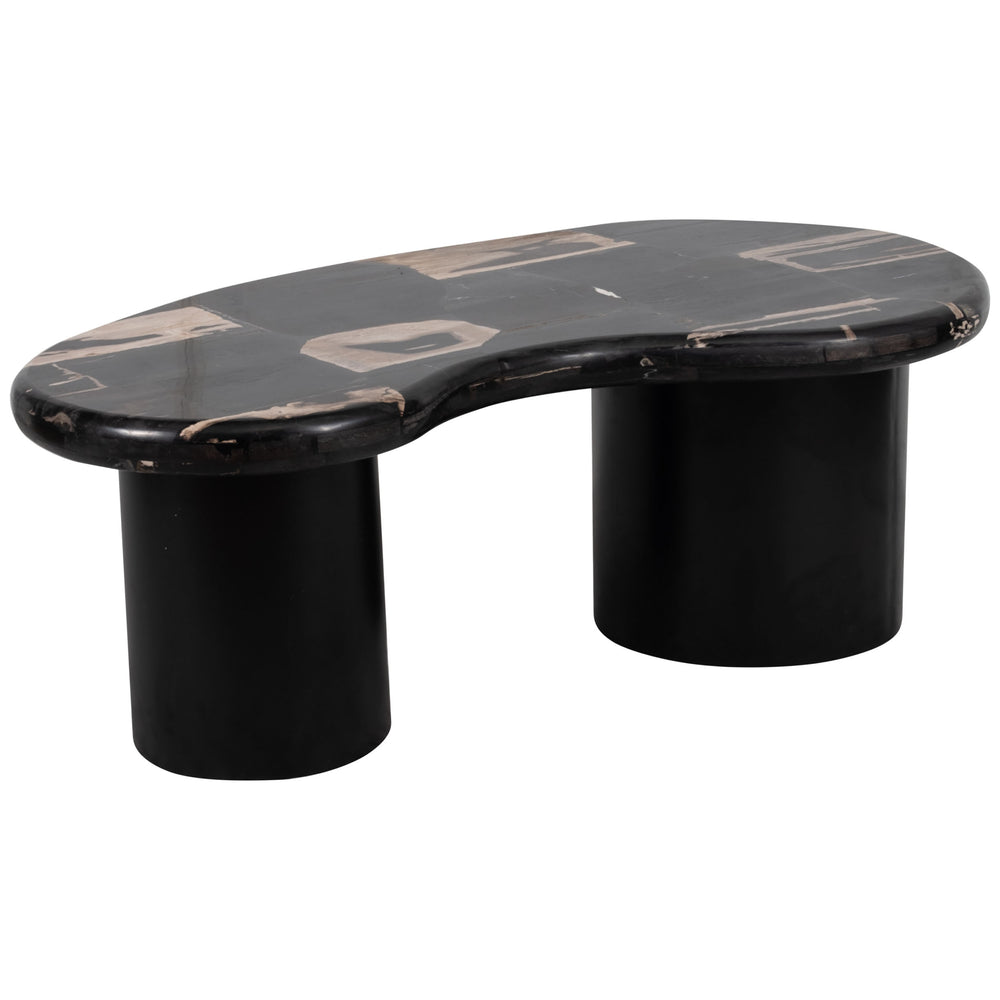 Kidney Coffee Table, Black-Furniture - Accent Tables-High Fashion Home