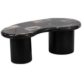 Kidney Coffee Table, Black-Furniture - Accent Tables-High Fashion Home