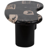 Kidney Coffee Table, Black-Furniture - Accent Tables-High Fashion Home