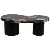Kidney Coffee Table, Black-Furniture - Accent Tables-High Fashion Home