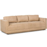 Kiera Leather Sofa, Palermo Nude by Four Hands-Furniture - Sofas-High Fashion Home