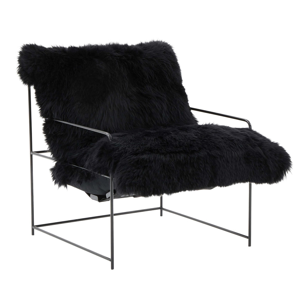 Kimi Sheepskin Chair, Black