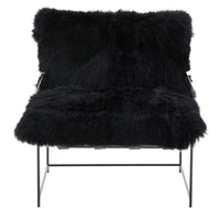 Kimi Sheepskin Chair, Black