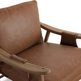 Kimmery Leather Chair, Chaps Saddle by Four Hands-Furniture - Chairs-High Fashion Home