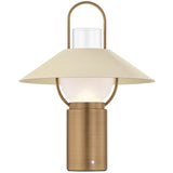 Kindle Rechargeable Table Lamp, Patina Brass/Soft Sand
