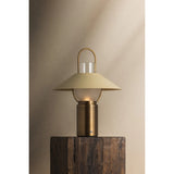Kindle Rechargeable Table Lamp, Patina Brass/Soft Sand