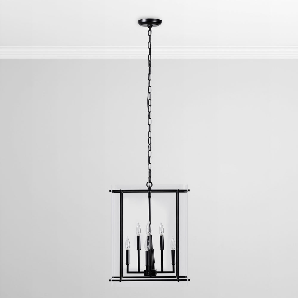 Kiran Square Chandelier, Black-Lighting-High Fashion Home
