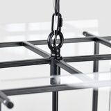 Kiran Square Chandelier, Black-Lighting-High Fashion Home