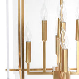 Kiran Square Chandelier, Gold-Lighting-High Fashion Home