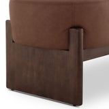 Kirby 75.5" Leather Accent Bench, Maestro Cigar by Four Hands-Furniture - Benches-High Fashion Home