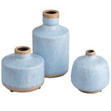 Kitt Vases & Tray, Blue-Accessories-High Fashion Home