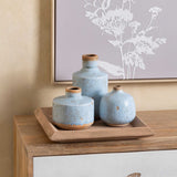 Kitt Vases & Tray, Blue-Accessories-High Fashion Home