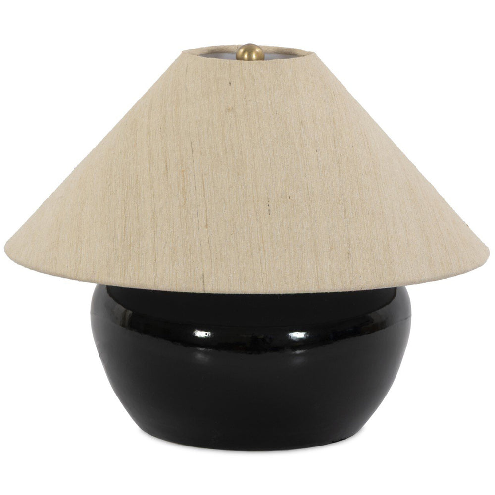 Kiyo Table Lamp, Glossy Black by Four Hands