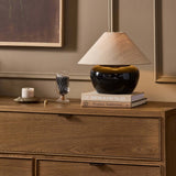 Kiyo Table Lamp, Glossy Black by Four Hands