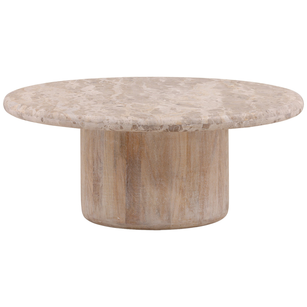 Kiyomi Coffee Table, Beige Marble