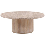 Kiyomi Coffee Table, Beige Marble