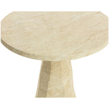Kliff Bistro Table, Travertine Look
