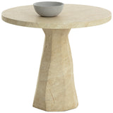Kliff Bistro Table, Travertine Look