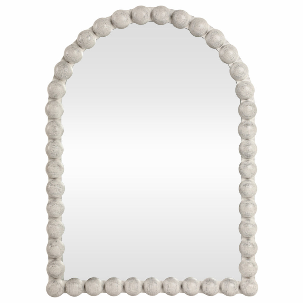 Knobby Arch Mirror, White-Accessories-High Fashion Home