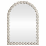 Knobby Arch Mirror, White-Accessories-High Fashion Home