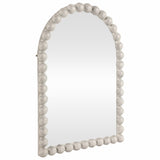 Knobby Arch Mirror, White-Accessories-High Fashion Home