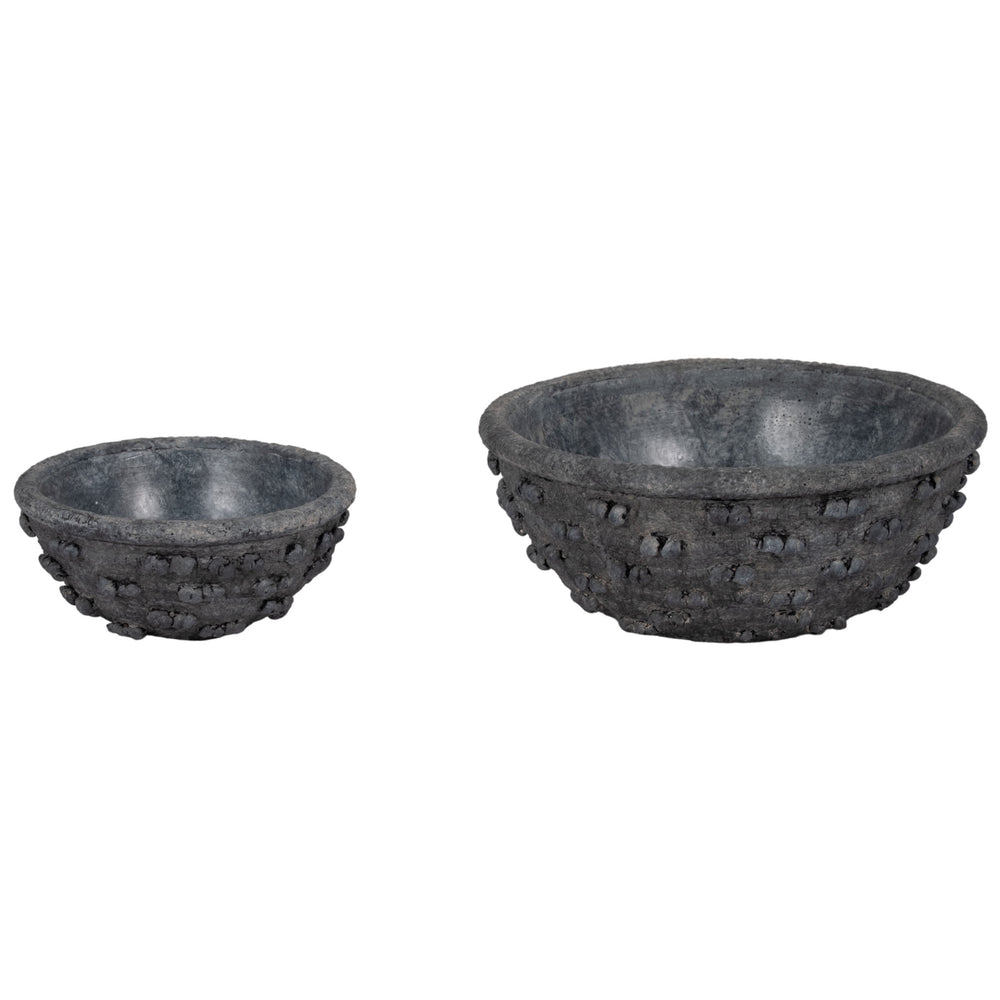 Knobby Knot Bowls, Black, Set of 2-Accessories-High Fashion Home