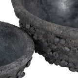 Knobby Knot Bowls, Black, Set of 2-Accessories-High Fashion Home