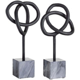 Knott Sculptures, Black, Set of 2-Accessories-High Fashion Home