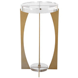Kolkata Accent Table, Clear-Furniture - Accent Tables-High Fashion Home