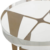 Kolkata Accent Table, Clear-Furniture - Accent Tables-High Fashion Home