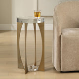 Kolkata Accent Table, Clear-Furniture - Accent Tables-High Fashion Home
