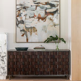 Komo 4 Door Cabinet, Barrel Brown