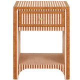 Kora 1-Drawer Nightstand, Terracotta-Furniture - Bedroom-High Fashion Home