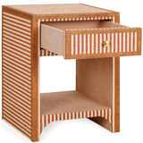 Kora 1-Drawer Nightstand, Terracotta-Furniture - Bedroom-High Fashion Home