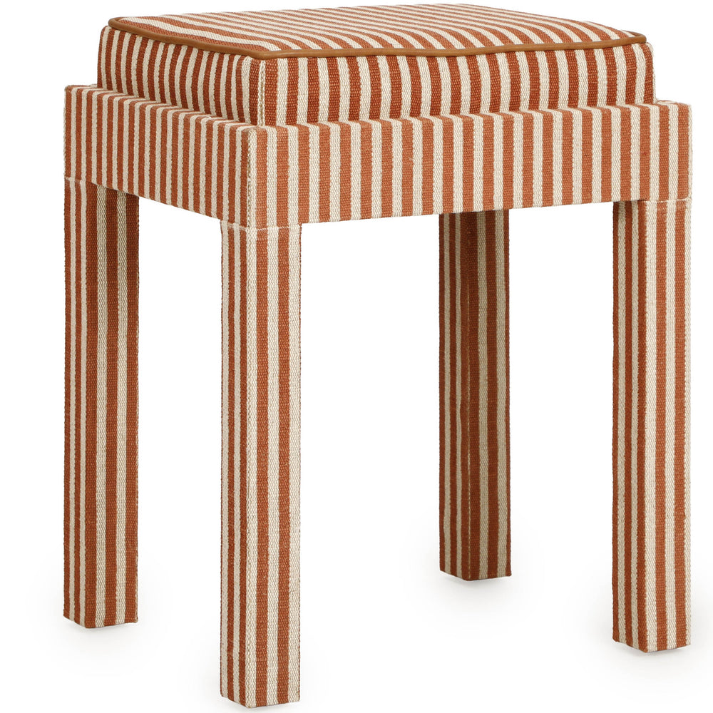 Kora Accent Stool, Terracotta-Furniture - Chairs-High Fashion Home