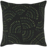Kora Pillow, Black/Green
