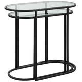 Kori Nesting End Tables, Set of 2, Matte Black-Furniture - Accent Tables-High Fashion Home